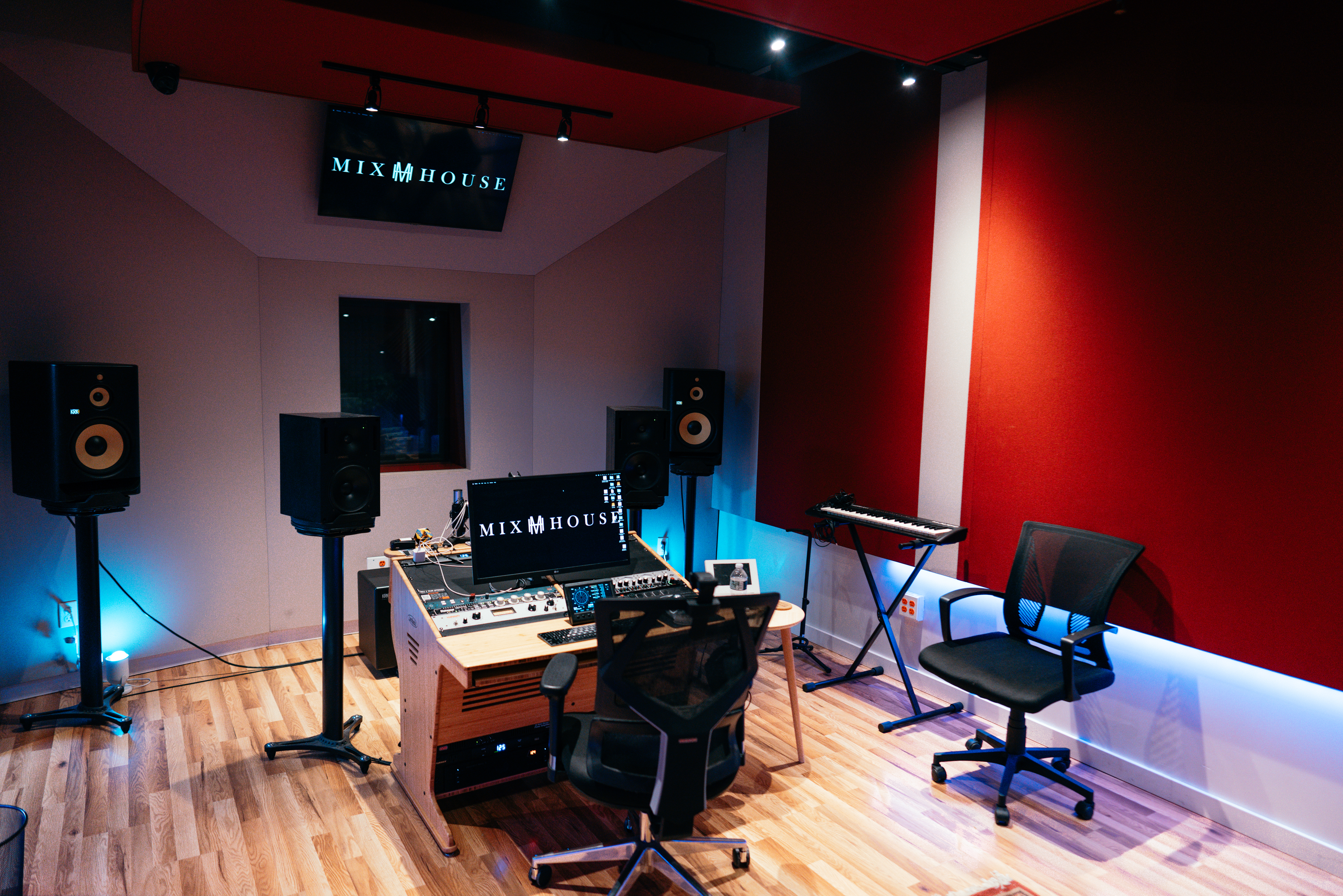Recording studio interior for Mix House